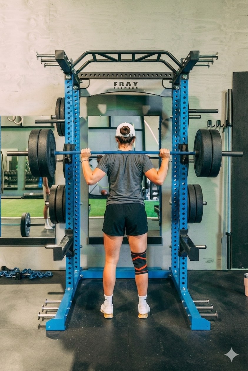 FPC coach guiding athlete through barbell training